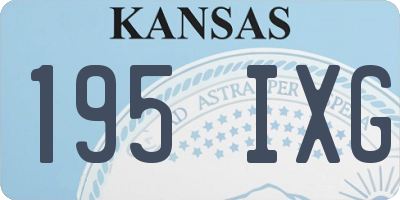 KS license plate 195IXG