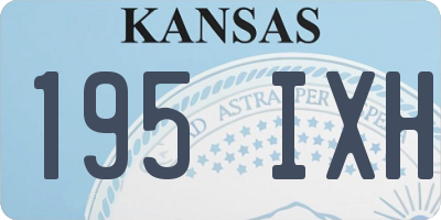 KS license plate 195IXH