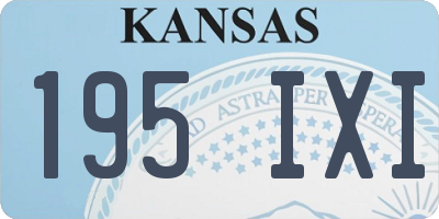KS license plate 195IXI