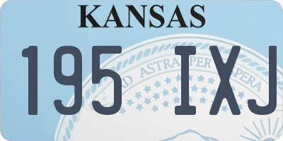 KS license plate 195IXJ