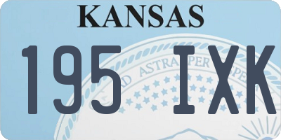 KS license plate 195IXK