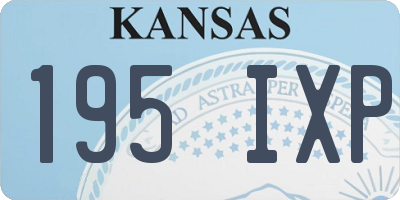 KS license plate 195IXP