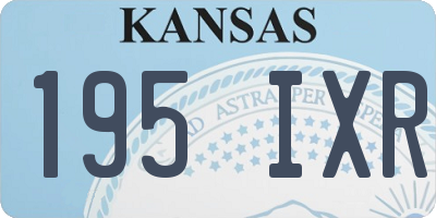 KS license plate 195IXR