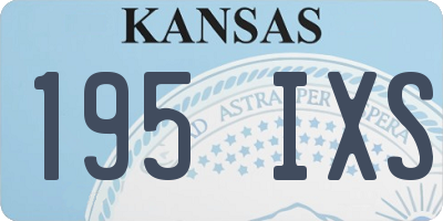 KS license plate 195IXS