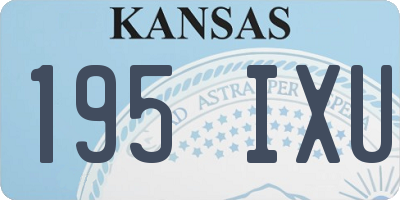 KS license plate 195IXU