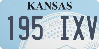 KS license plate 195IXV