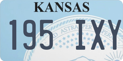 KS license plate 195IXY