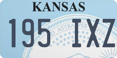 KS license plate 195IXZ