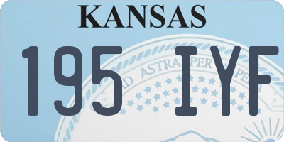 KS license plate 195IYF