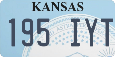 KS license plate 195IYT