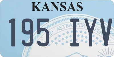 KS license plate 195IYV