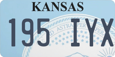 KS license plate 195IYX