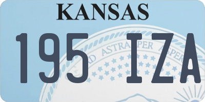 KS license plate 195IZA