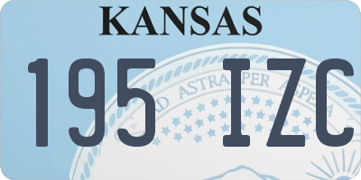 KS license plate 195IZC