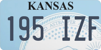 KS license plate 195IZF