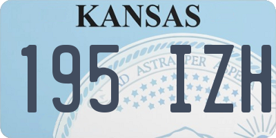 KS license plate 195IZH