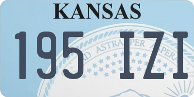 KS license plate 195IZI