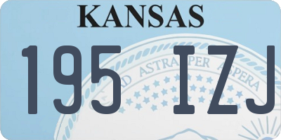 KS license plate 195IZJ