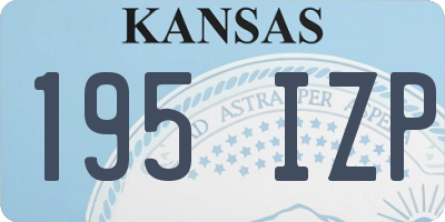 KS license plate 195IZP