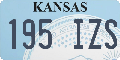 KS license plate 195IZS
