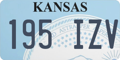 KS license plate 195IZV