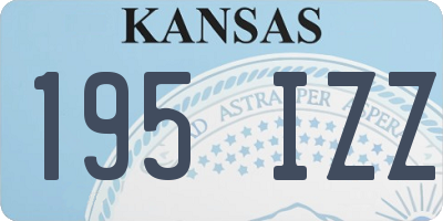 KS license plate 195IZZ