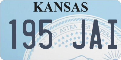 KS license plate 195JAI