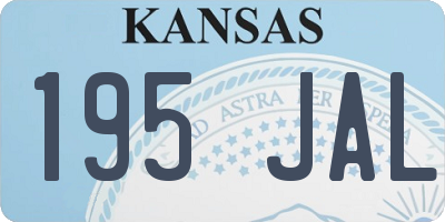 KS license plate 195JAL