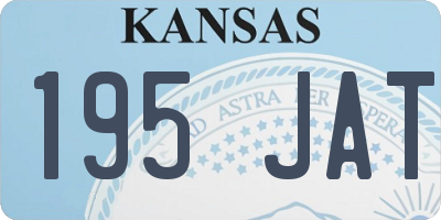 KS license plate 195JAT