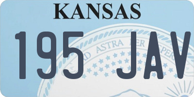 KS license plate 195JAV