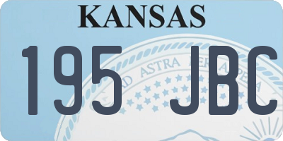 KS license plate 195JBC