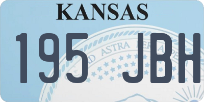 KS license plate 195JBH