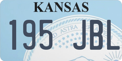 KS license plate 195JBL