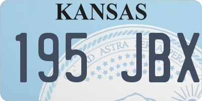 KS license plate 195JBX