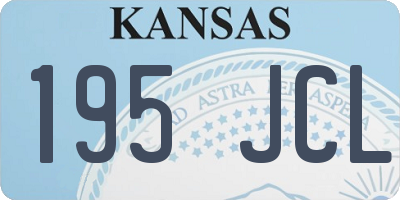 KS license plate 195JCL