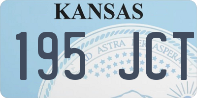 KS license plate 195JCT
