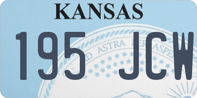 KS license plate 195JCW