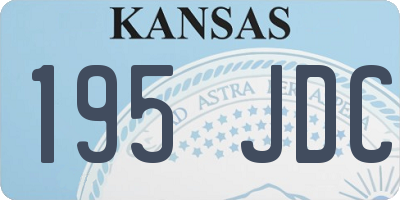 KS license plate 195JDC