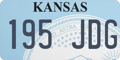 KS license plate 195JDG