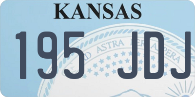 KS license plate 195JDJ