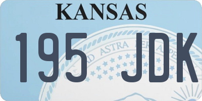 KS license plate 195JDK