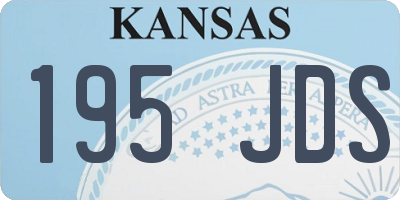 KS license plate 195JDS