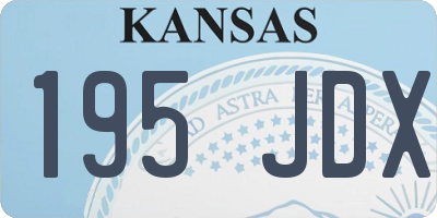 KS license plate 195JDX