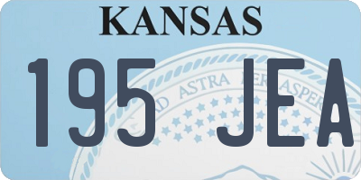 KS license plate 195JEA