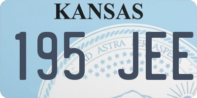 KS license plate 195JEE