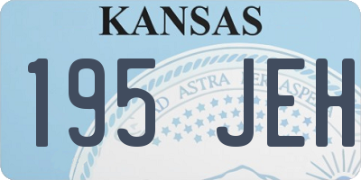 KS license plate 195JEH