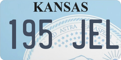 KS license plate 195JEL