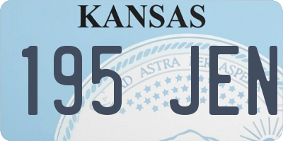 KS license plate 195JEN