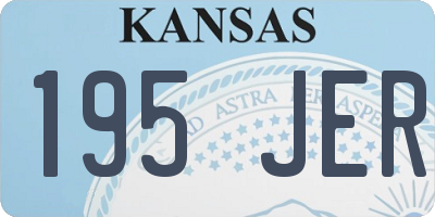 KS license plate 195JER