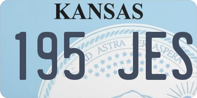 KS license plate 195JES